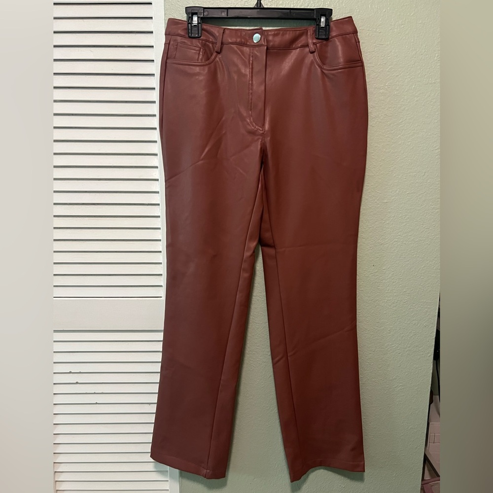 Forever 21 Red Faux Leather Pants